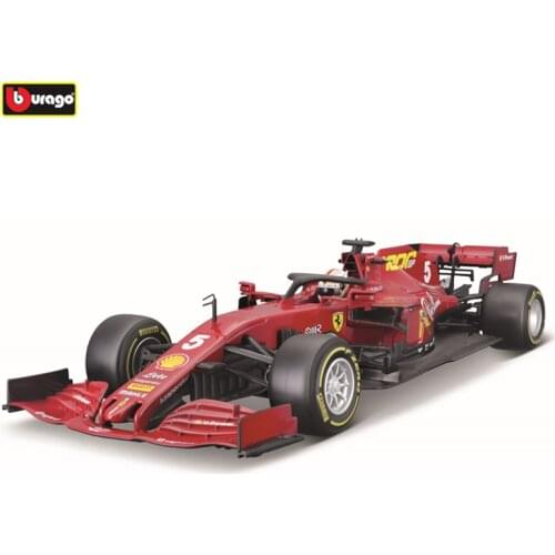 Bburago 1:18 2020 Ferrari SF1000 Anniversary Edition Formula #5 Sebastian Vettel Simulation Alloy Model Car Collection Gift Toy