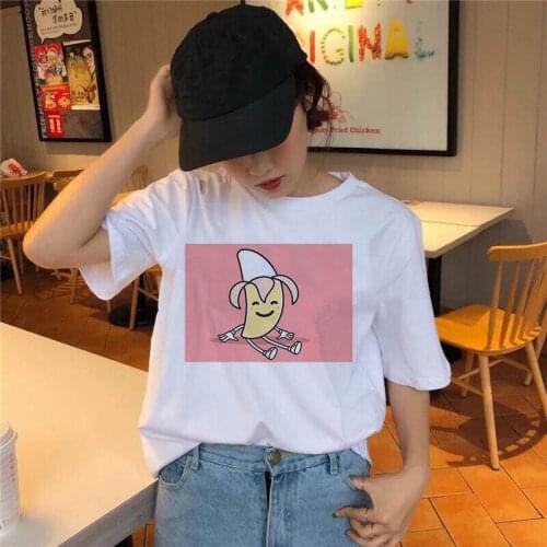 Fashion Banana animation T Shirt Women Lovely Print Short Sleeved O-neck T-shirt Vintage Ullzang Tshirt Harajuku Tops