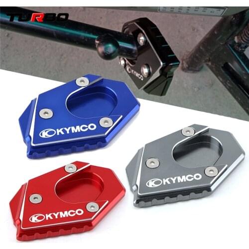 Motorcycle CNC Side Stand Extension Plate Kickstand Enlarge For KYMCO Downtown 200i 300i 350i 300 350 XCITING 250 400 400i s400
