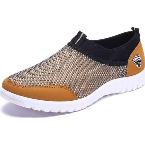 Summer Mesh Shoe Sneakers For Men Shoes Breathable Mens Casual Shoes Slip-On Male Shoes Loafers Casual Walking 38-48 Leisure