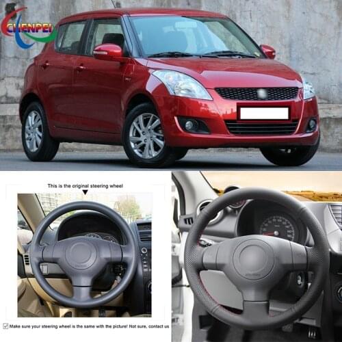 DIY Anti-Slip Wear-Resistant Steering Wheel Cover For Suzuki SX4 Alto Swift Splash 2007-2015 Car Interior Decoration Accessories