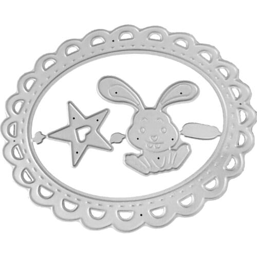 Easter Bunny Head Metal Cutting Dies Stencil Scrapbooking DIY Album Stamp Paper Card Embossing Decoration Craft