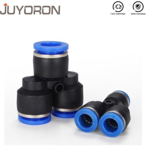 Pneumatic Connector Y Shape 4 6mm 8mm 10mm 12mm PY PW Connect Pipe Fittings Quick Push For Air Water Connecting Plastic