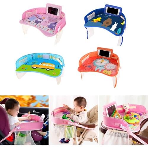 Kids Car Seat Tray Waterproof Car Seat Activity Desk Play Tray Multifunctional Baby Kids Seat Food Drink Table Safety Seat Tray