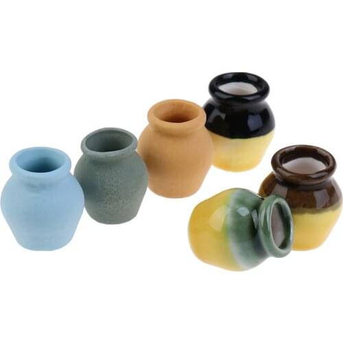 Latest Mini Flower Vase Pot Miniature Bonsai Decoration Home Garden Dollhouse Toy Craft Ornaments Micro Decor DIY Gifts