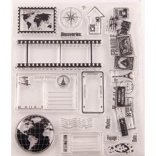 The World Stamp Series Movie Film Transparent Silicone Clear Stamp For Scrapbooking Album DIY Craft Decoration Rubber Stamp