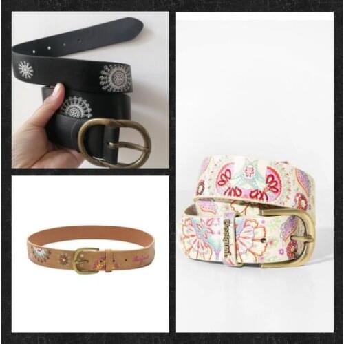 Spain Desigual a variety of exquisite print belt high quality designer belt selling womens single luxury products