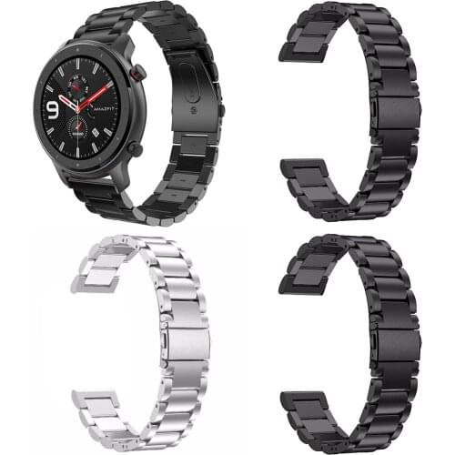 Wrist Strap For Huami AMAZFIT GTR 47mm Smart Watch Strap Replacement Band Stainless Steel Luxury Sport Bracelet Women Men 19Aug