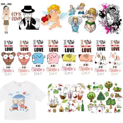 Cartoon Dog Boy/girl Iron On Patches Heat Transfers Stickers For Stripes Clothes Decor DIY Kids Patch Washable Print Applique F