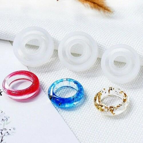 16/17/18/20mm Silicone Mold Ring Making Mould Round Ring Flexible Flat Shaped DIY Resin Epoxy Jewelry Making Tool Handcraft Tool