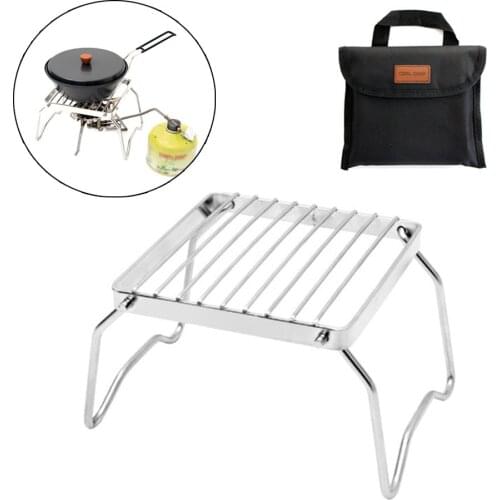 Foldable Stove Stand Rack Camping Pot Gas Stoves Burner Bracket Portable For Outdoor Picnic BBQ Grill Garden Party Camping
