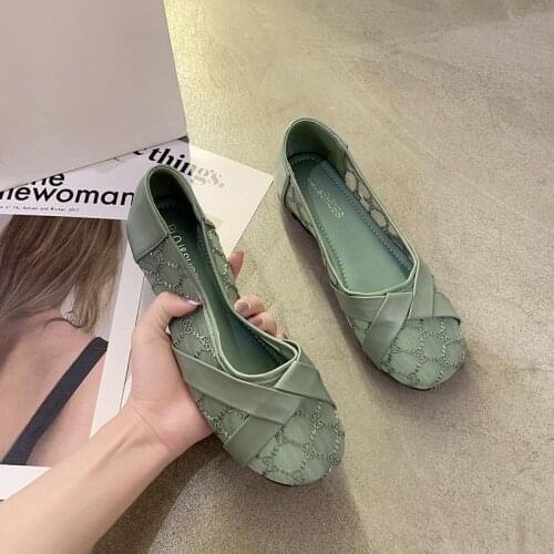 Women Flats Summer Luxury Shoes Korean Style Breathable Slip on Flat Shoes Ladies Daily Party Shoes Trendy Zapatos De Mujer