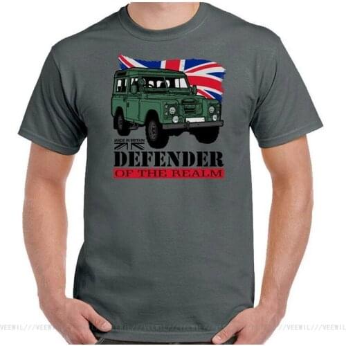 Defenders Of The Realm Mens Funny T-Shirt 90 110 127 4X4 SVX Rover Top Breathable Tee Tshirt