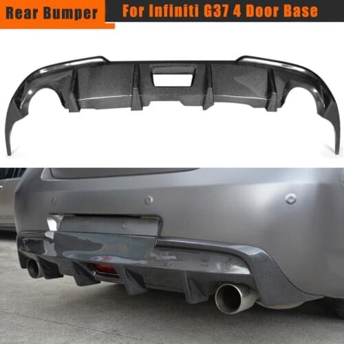 For Infiniti G37 4 Door Base Sedan Sport 2009-2013 Car Rear Bumper Diffuser Lip Spoier Carbon Fiber