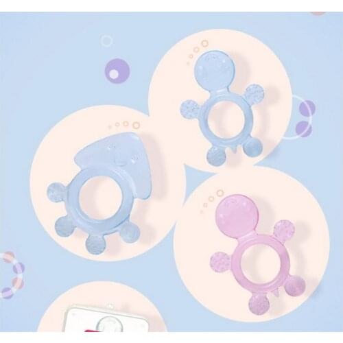 100pcs Baby Turtle Silicone Teether Safety Octopus Tortoise Baby Food Grade Silicone Soother Teether Teething Pacifier