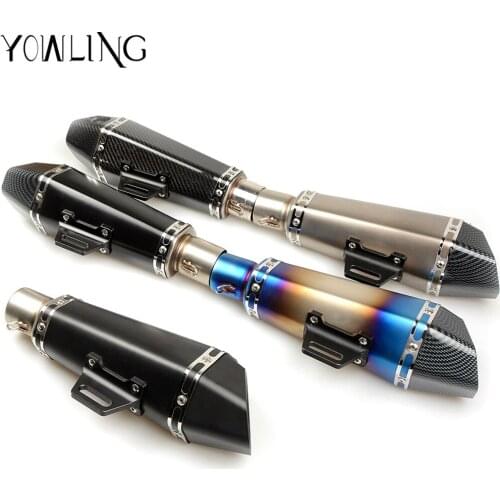 51MM Modified Motorcycle Exhaust Pipe Muffler Carbon Fiber Exhaust Pipe For YZF600 R6 ER6N R1 CBR 300 R6 R3 VFR1200 CBR1100XX