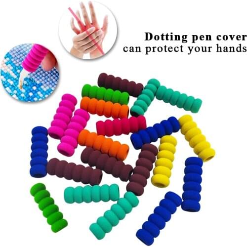30/50PCS Diamond Painting Accessories Protect fingers Diamond Embroidery Pen Cover Tools Sponge Rhinestone Mosaic Point Pen kits