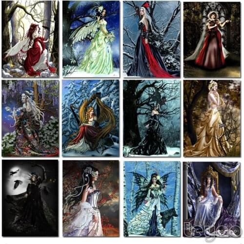 Full Square/Round Drill 5D DIY Diamond Painting Gothic Fantasy Art Butterfly Fairy DIY Diamond Embroidery 3D Home Decor Gift