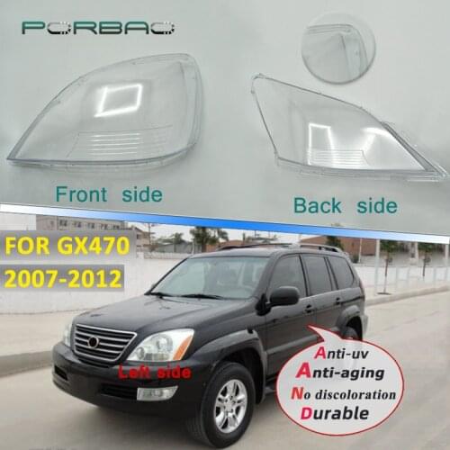 Car Front Glass Lens Cover for GX470 Headlight Headlamp Clear Auto Shell Replacement Lampshade 2007-2012