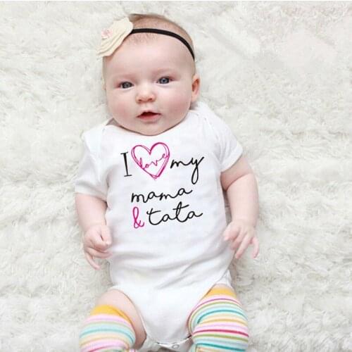 Newborn Bodysuit Baby Girl Clothes I Love My Mama Body Girl Romper Onesie Jumpsuit Infant Twins Rompers Infantil Boy Bodysuits