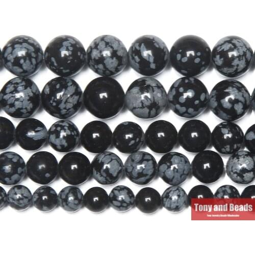 Natural Stone Snow Flake Jaspers Round Beads 15" Strand 3 4 6 8 10 12MM Pick Size For Jewelry Making