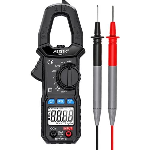 LCD Display 6000 Counts Digital Clamp Meter Multimeter NCV Direct Current AC Voltage Current Temperature Capacitance Resistance