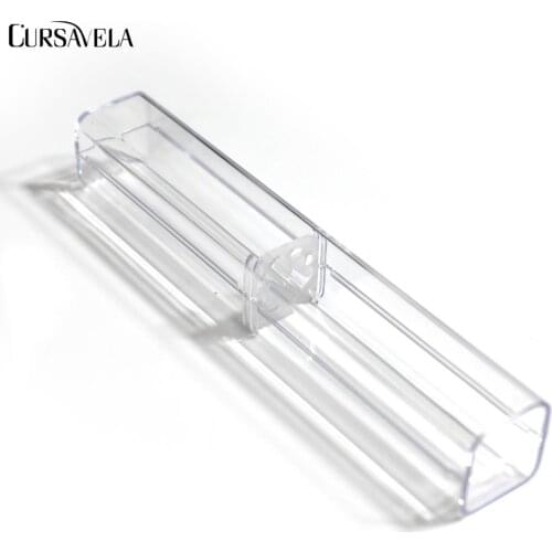 CURSAVELA 1pc Eyelash Extension Tweezers CASE Clip box plastic Transparent high-end quality