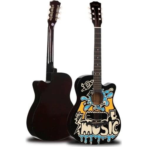 Decoration Girl Guitar Wood Gifts Aesthetic Travel Acoustic Guitar Travel Music Chitarra Acustica Musical Instruments DL60JT