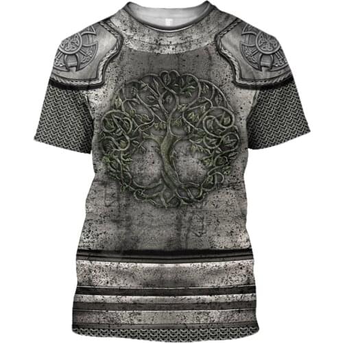 Armor Knight Warrior Chainmail 3D Printed t shirts women for men Summer Casual Tees Short Sleeve T-shirts Cosplay Costumes 03