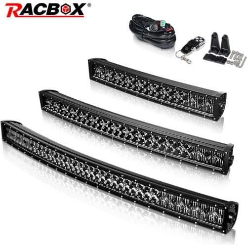 5D 22 32 42 inch 2000LM Curved Led Light Bar Black Lenses Combo Beam Led Work Light For Tractor OffRoad ATV 4x4 4WD UTV SUV UAZ