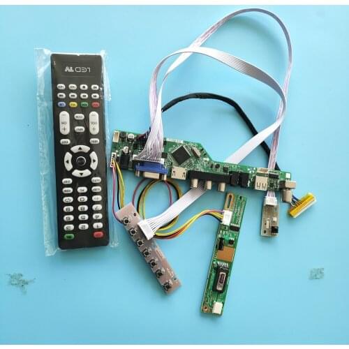 Kit for QD15TL02 HDMI USB AV 30pin monitor Panel Controller Board Screen Display Audio 1 lamps TV remote VGA 1280x800 15.4" LED
