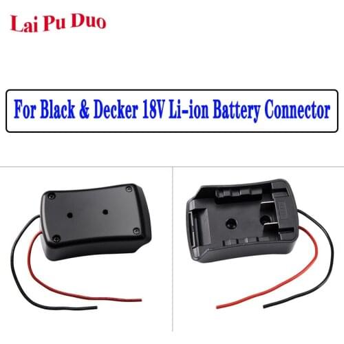 Battery 18V Li-ion For Black and Decker DIY Tool Converte Adapter With Cable