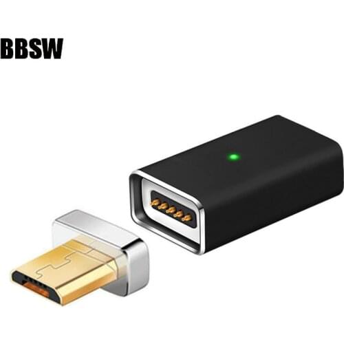 BBSW Upgrade Adsorption Magnet Adapter Micro USB Magnetic Charging Cable Convertor For SAMSUNG XIAOMI HUAWEI ASUS Android Phone