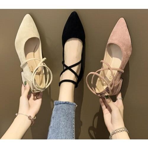 FASHION WOMENS SHOES ICCLEK 2021 SPRING NEW STYLE STRAPPY POINTED THIN SHOES FOR LADIES COMFORTABLE BREATHABLE SHOES