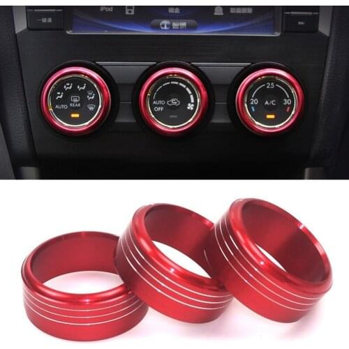 One pcs Air-Conditioning Knob Decorative Ring Knob Switch Modified Interior Accessories For Subaru XV 13-18 Forest