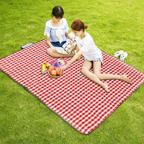 200x150cm Picnic Outdoor Plaid Foldable Waterproof Beach Mat Sand Free Blanket Camping Outdoor Picnic Tent Folding Cover