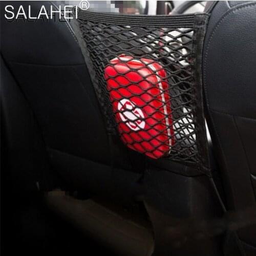 Strong Elastic Car Mesh Net Bag Between Car Organizer Seat Back Storage Bag Luggage Holder Pocket For Car Styling