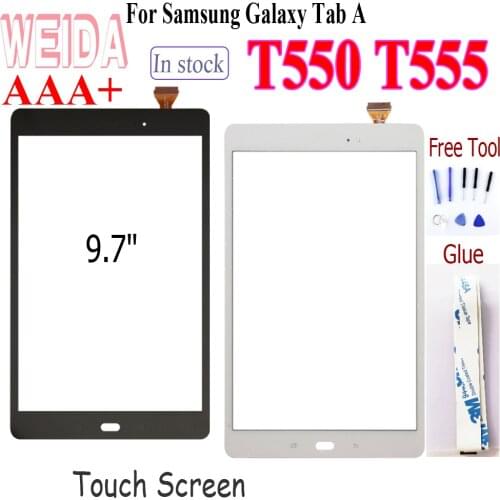 WEIDA LCD 9.7" Touch screen For Samsung Galaxy Tab A 9.7 SM-T550 T550 T551 T555 Touch Screen Digitizer Free Tool