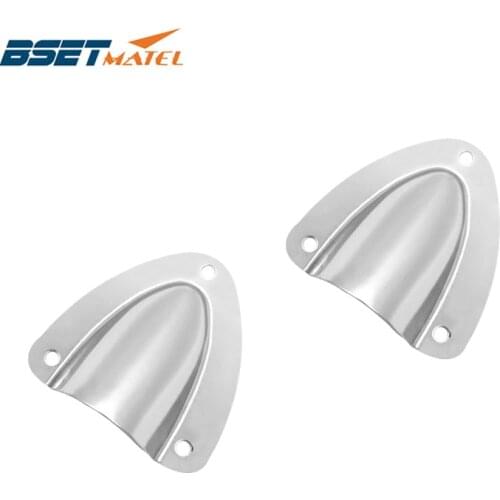2PCS Marine Grade Stainless Steel Midget Clam Shell Wire Cable Vent Cover hose for Rowing Boat Marine Yacht Surfing Water Sport