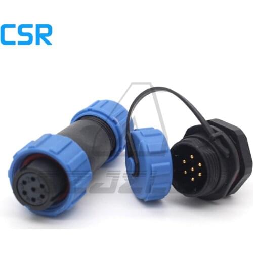 SP13 ip68 waterproof connector 7pin, LED power 6 pin connector plug socket, wire connector, circular connectors ip68
