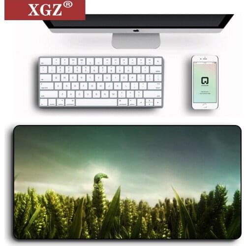 Xgz cute pet chameleon pattern mouse pad can decorate the desktop 400x900mm large size gaming non-slip rubber csgo
