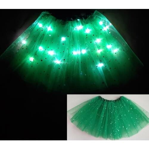 2020 new Light LED Girl Kids Clothes Star Tutu Skirt Princess Party Tutus Child Ballet Dance new year Performance skirt