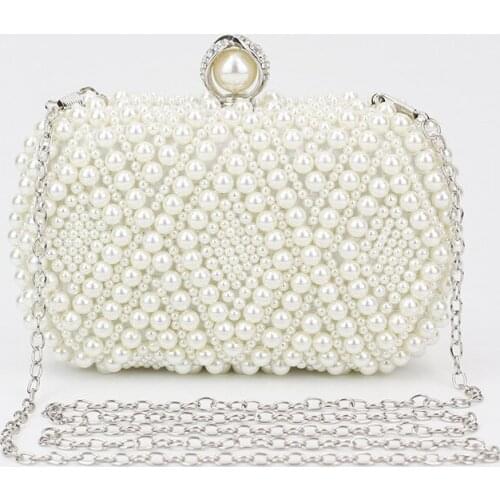 2021 Womens Handbag White Pearls Designer Gift Clutch bag Party Ladies Bag Shoulder Crossbody Messenger Bag purses and handbags