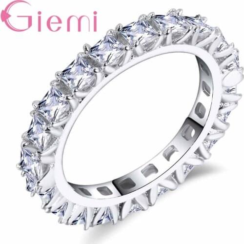 Elegant Trendy Ring Wholesale Fashion Engagement Gorgeous Halo 925 Sterling Silver Cubic Zirconia Wedding Party Jewelry