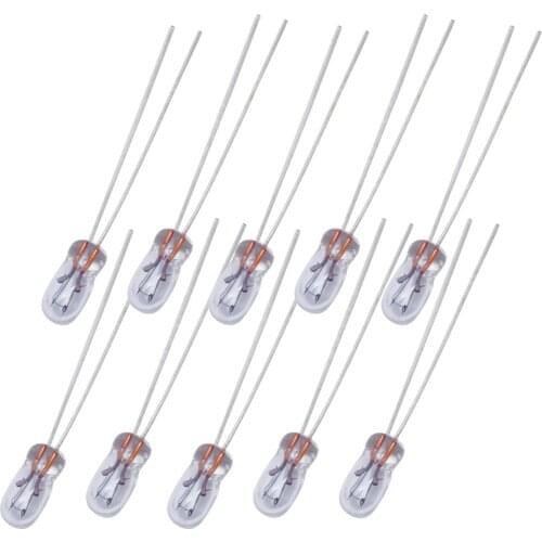 10pcs T3 12V 30MA Universal Car Audio Gear Indicator Light Bulbs Dashboard Instrument Bulbs Panel Amber Car Parts