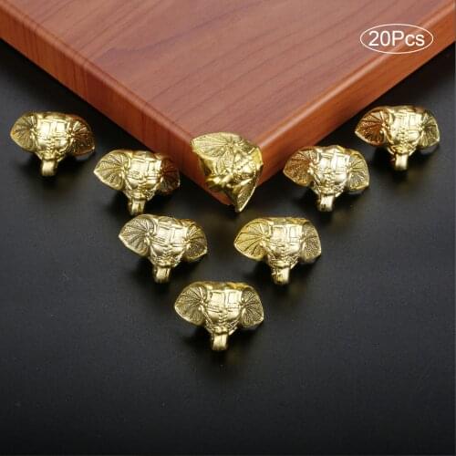 20Pcs 28*23mm Plastic Elephant Head Jewelry Chest Box Wooden Case Corner Decorative Protectors Feet Leg Table Corner Brackets