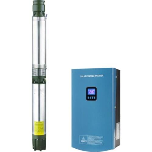 2000L/H 200M 3hp solar borehole pump for irrigation stainless steel 304 VFD pumping inverter hober mppt dc to ac