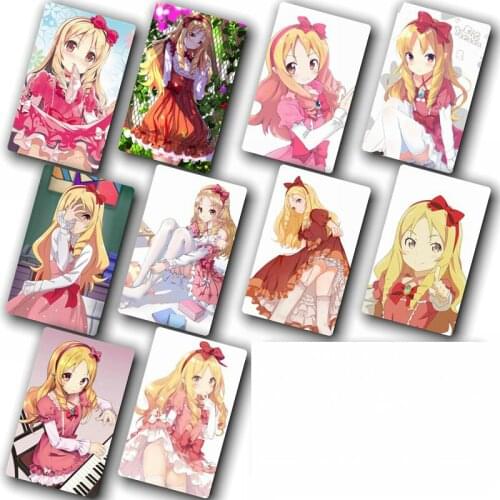 200PCS/LOT Anime Thick Eromanga Sensei Crystal Card Stickers Decora Bus ID Waterproof Card Stickers Kids DIY Classic Toys gift