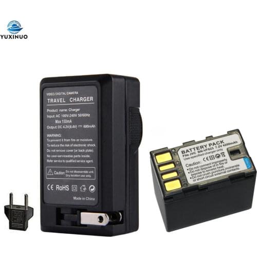 4200mAh BN-VF823 BNVF823 BN-VF823U Camera Battery + AC Charger For JVC GZ-HD7 GZ-MG575 GZ-MG555 GR-D750 GR-D760 GZ-HD3 GR-D720