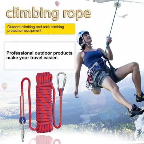 50m Static Climbing Rope 10mm Tree Wall Climbing Equipment Outdoor Climbing Equipment Survival Fire Escape Rescue Safety Rope